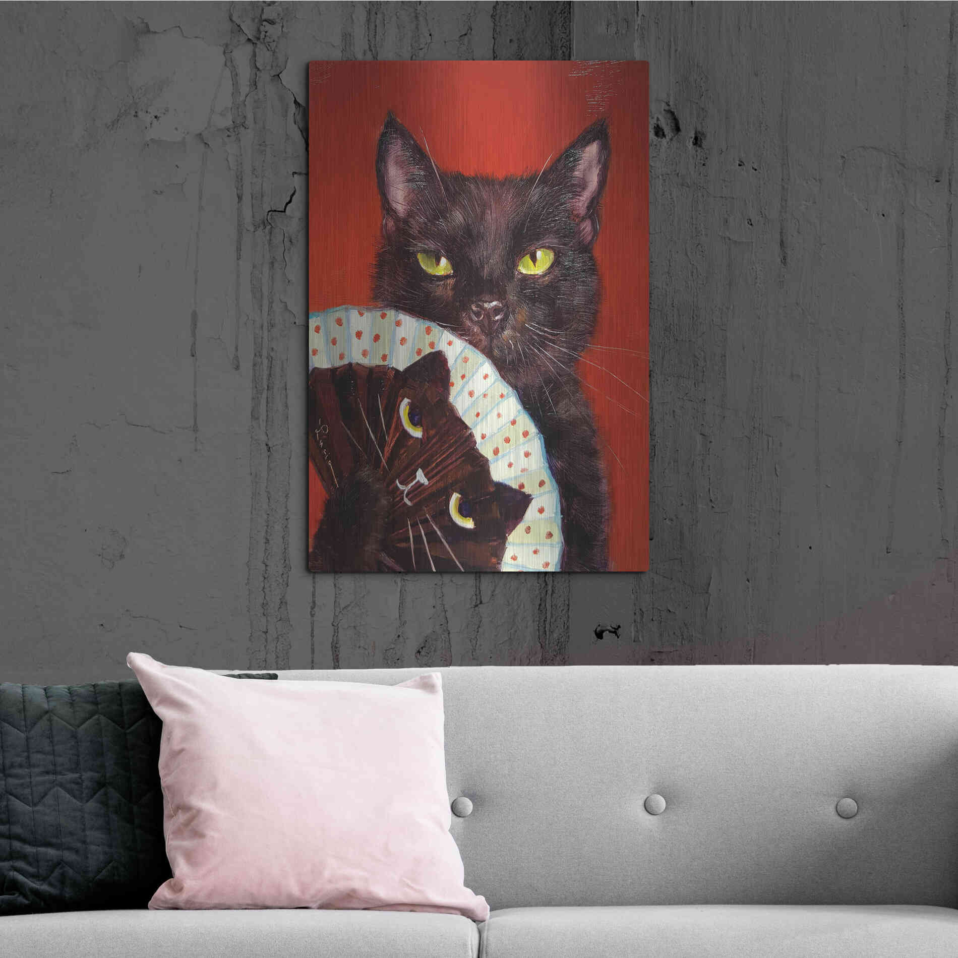 Luxe Metal Art 'Double Trouble' by Lucia Heffernan, Metal Wall Art,24x36