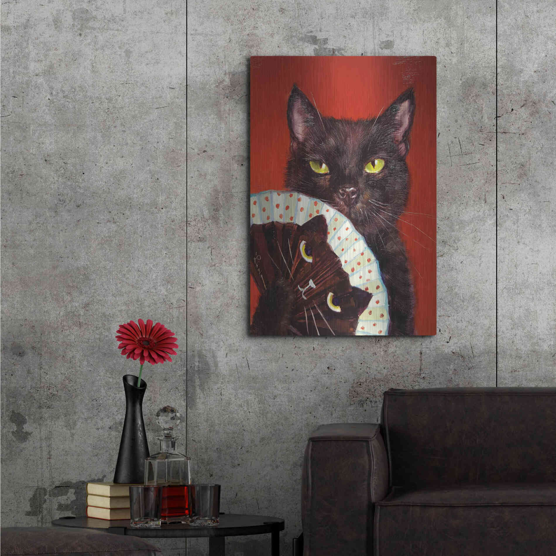 Luxe Metal Art 'Double Trouble' by Lucia Heffernan, Metal Wall Art,24x36