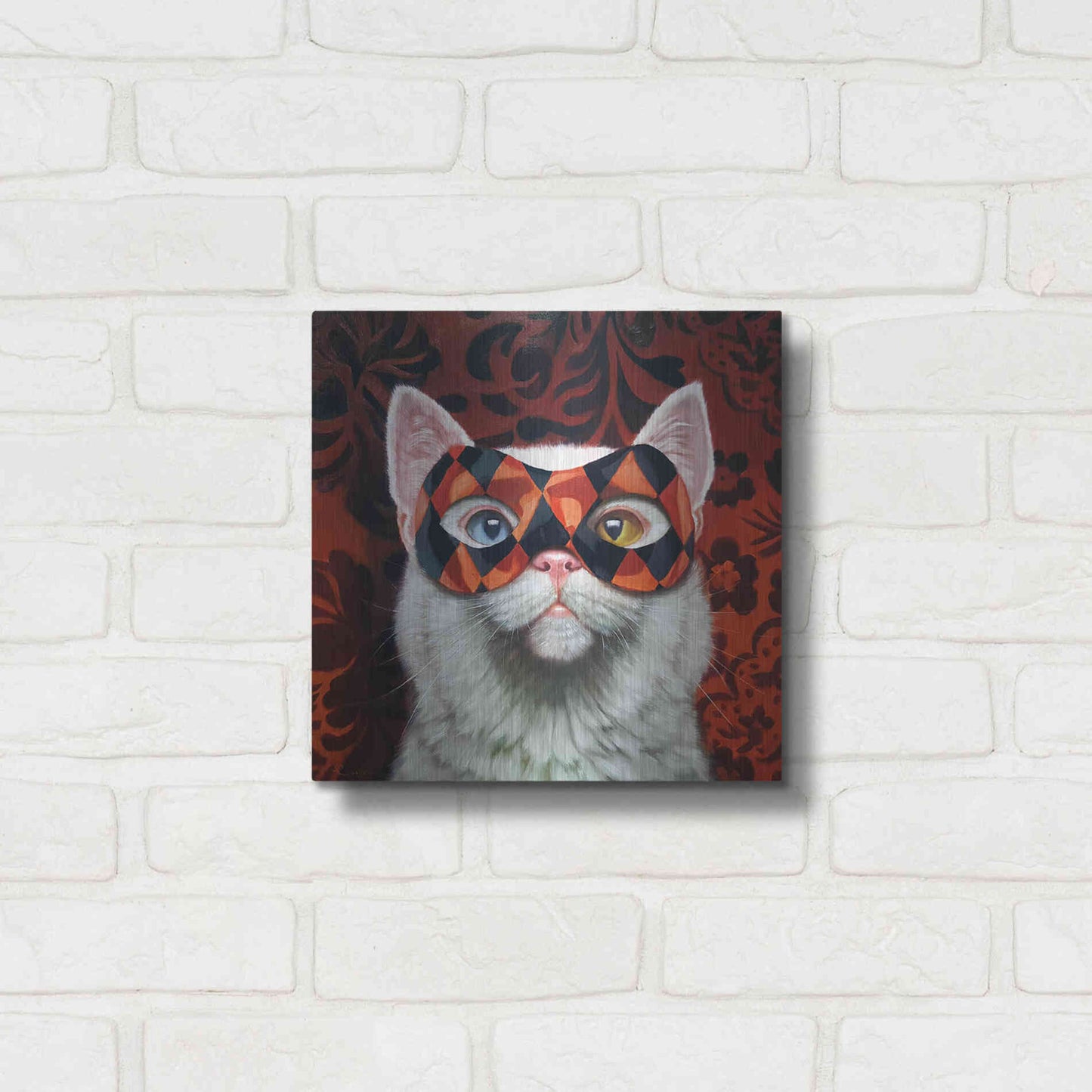 Luxe Metal Art 'Enigma' by Lucia Heffernan, Metal Wall Art,12x12