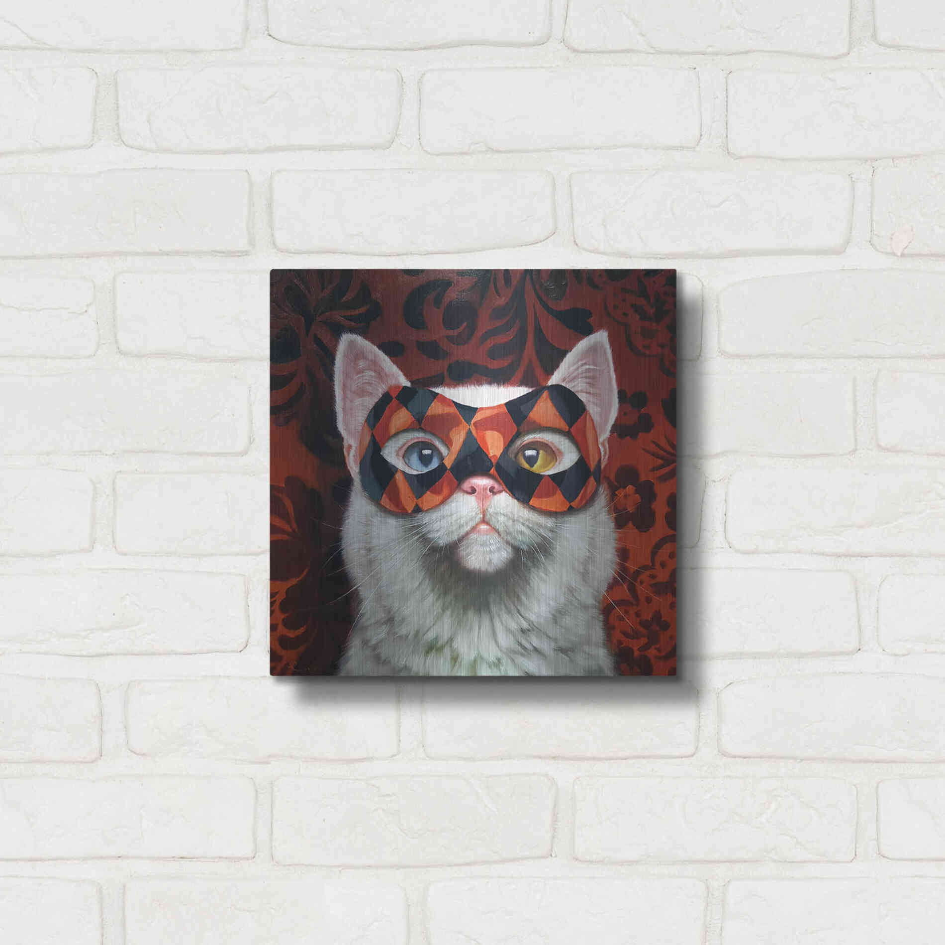 Luxe Metal Art 'Enigma' by Lucia Heffernan, Metal Wall Art,12x12