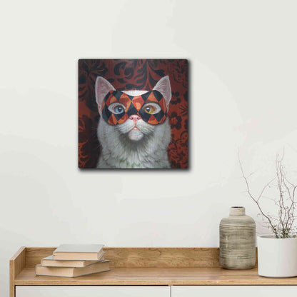 Luxe Metal Art 'Enigma' by Lucia Heffernan, Metal Wall Art,12x12