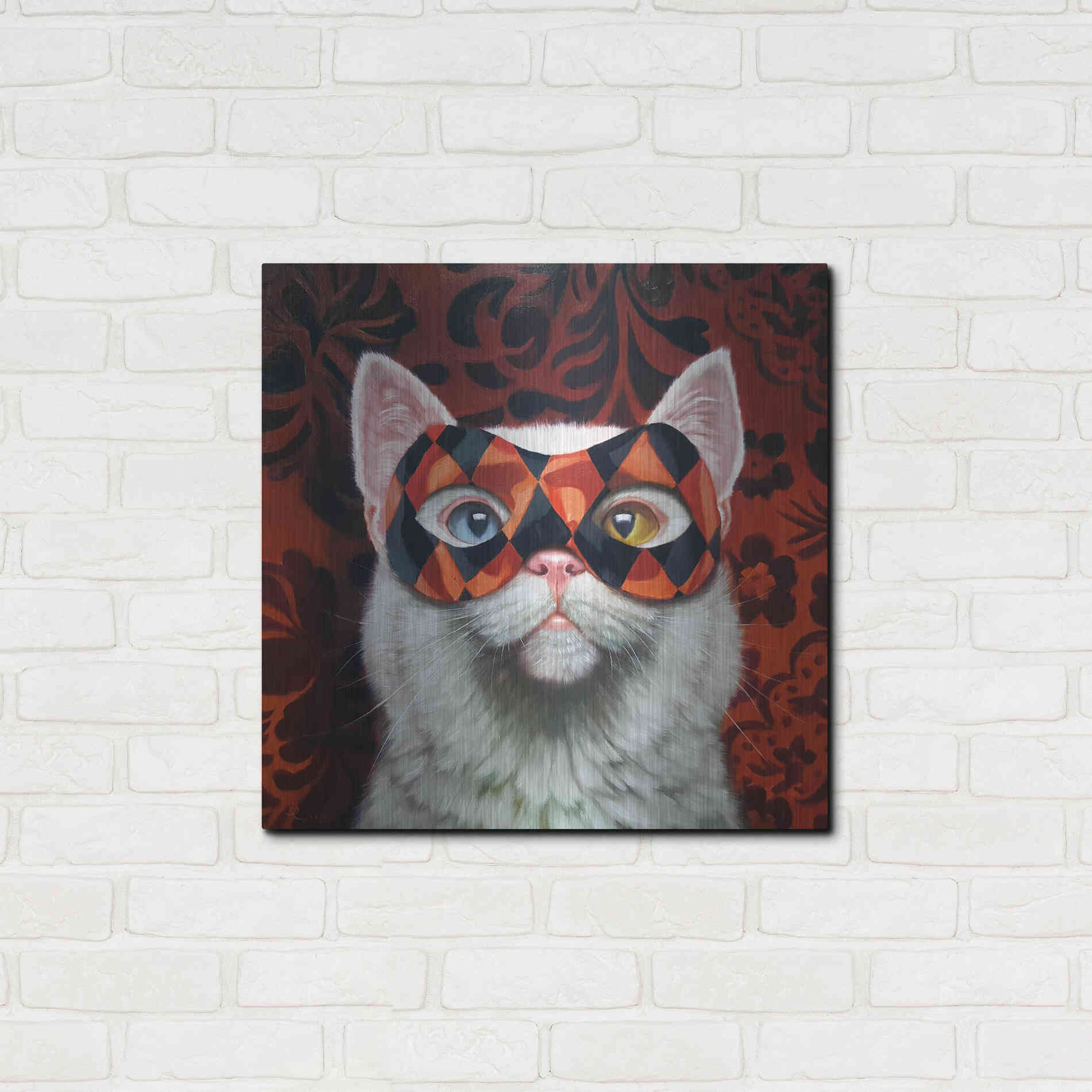 Luxe Metal Art 'Enigma' by Lucia Heffernan, Metal Wall Art,24x24