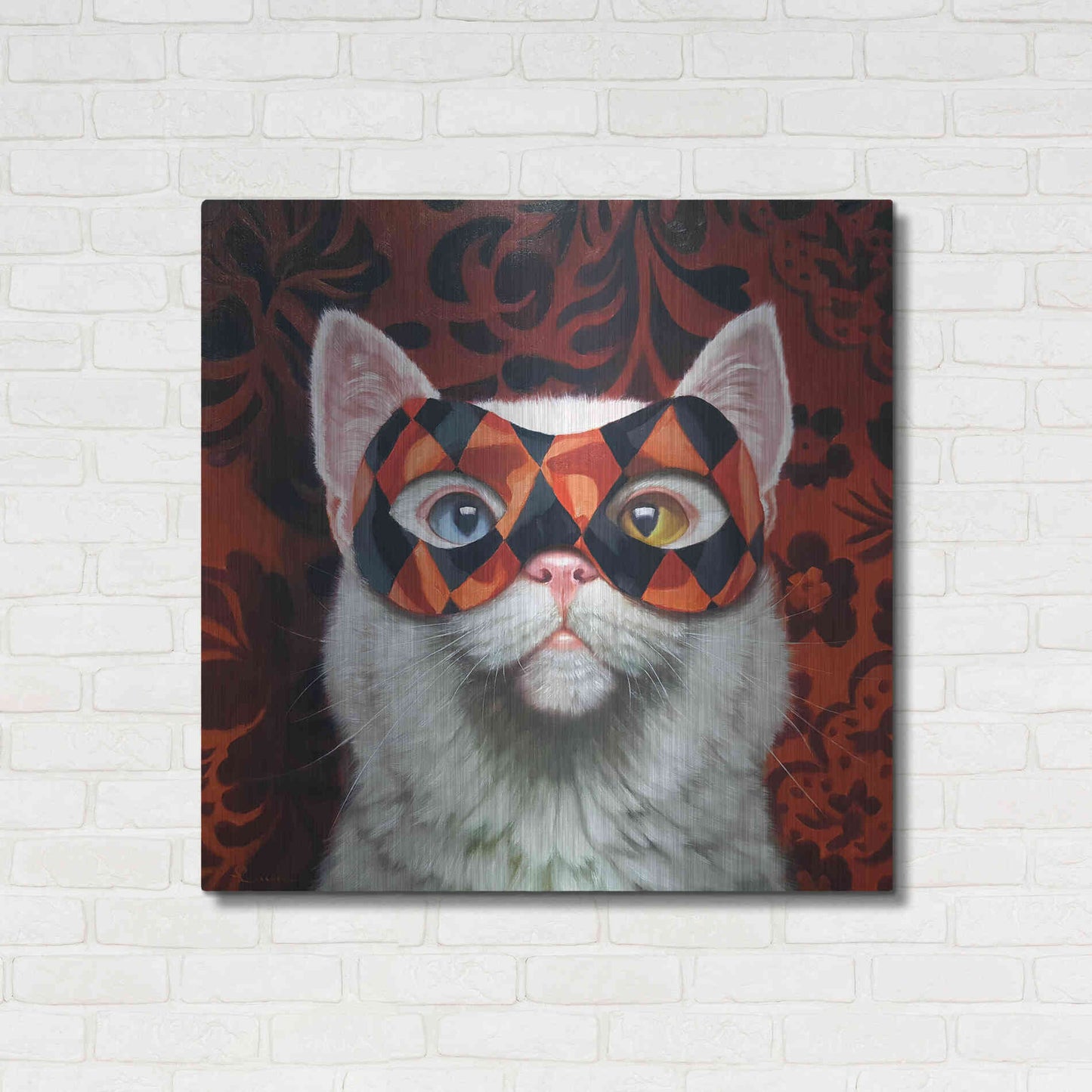 Luxe Metal Art 'Enigma' by Lucia Heffernan, Metal Wall Art,36x36