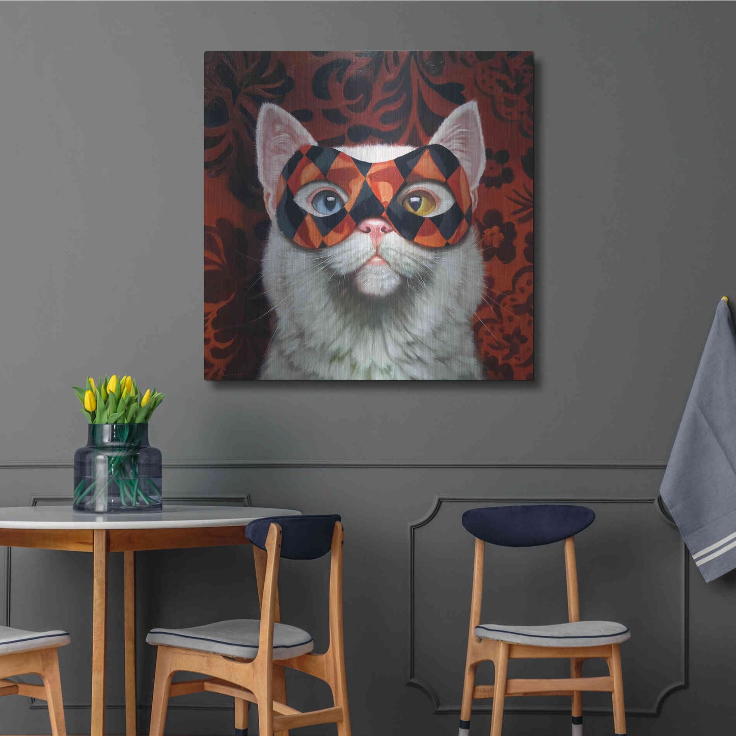 Luxe Metal Art 'Enigma' by Lucia Heffernan, Metal Wall Art,36x36