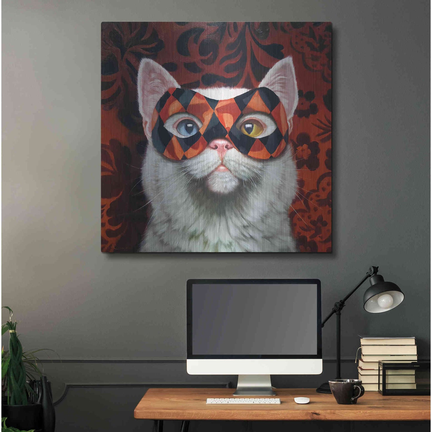 Luxe Metal Art 'Enigma' by Lucia Heffernan, Metal Wall Art,36x36