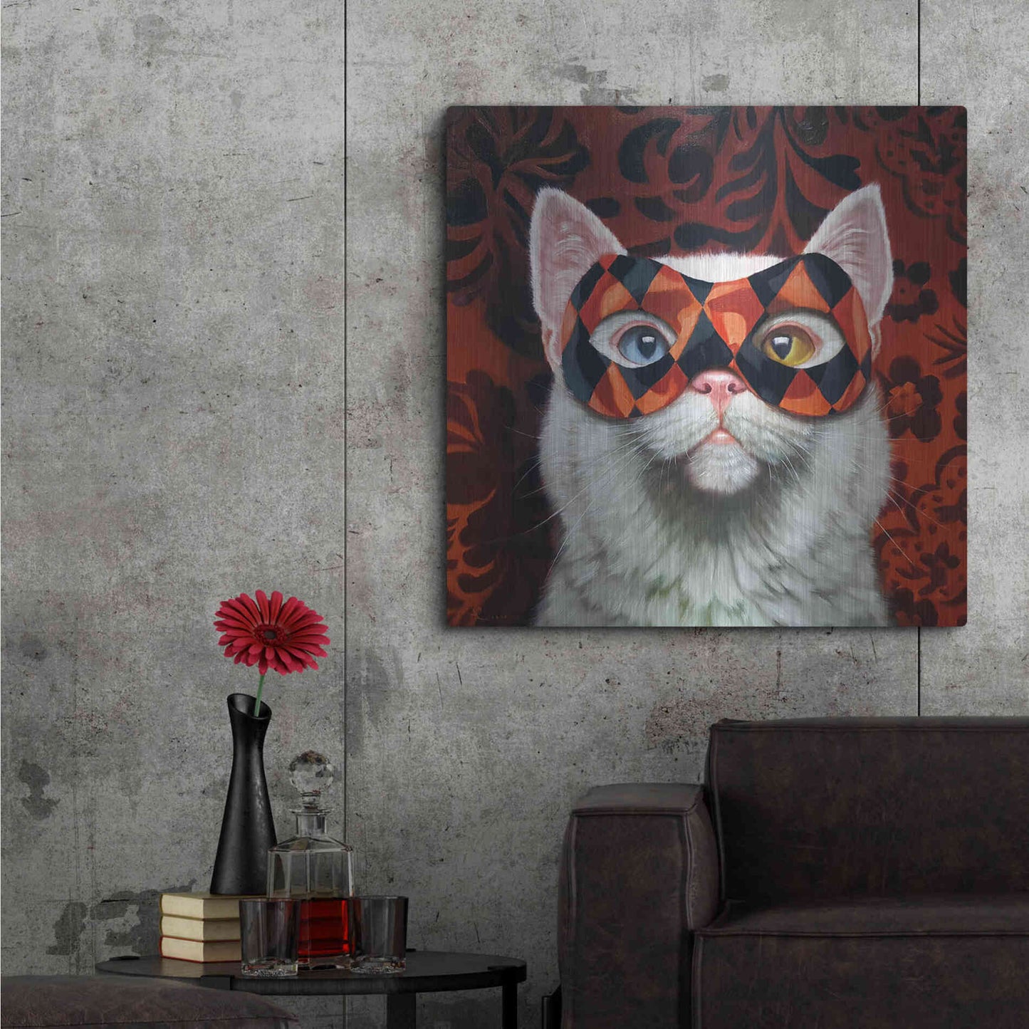 Luxe Metal Art 'Enigma' by Lucia Heffernan, Metal Wall Art,36x36