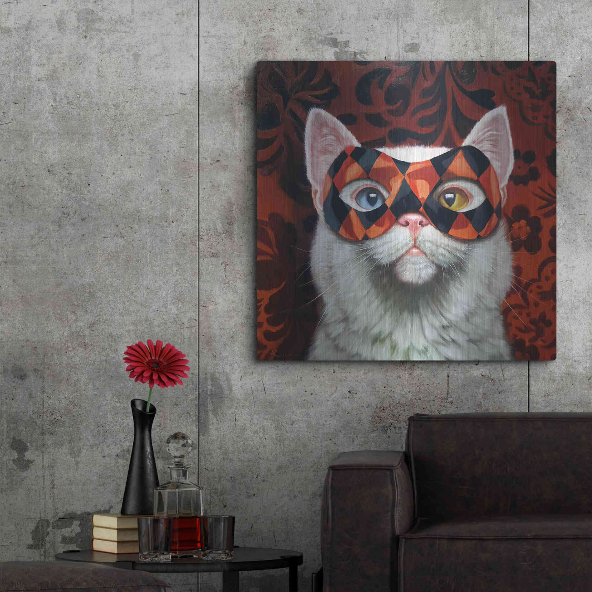 Luxe Metal Art 'Enigma' by Lucia Heffernan, Metal Wall Art,36x36