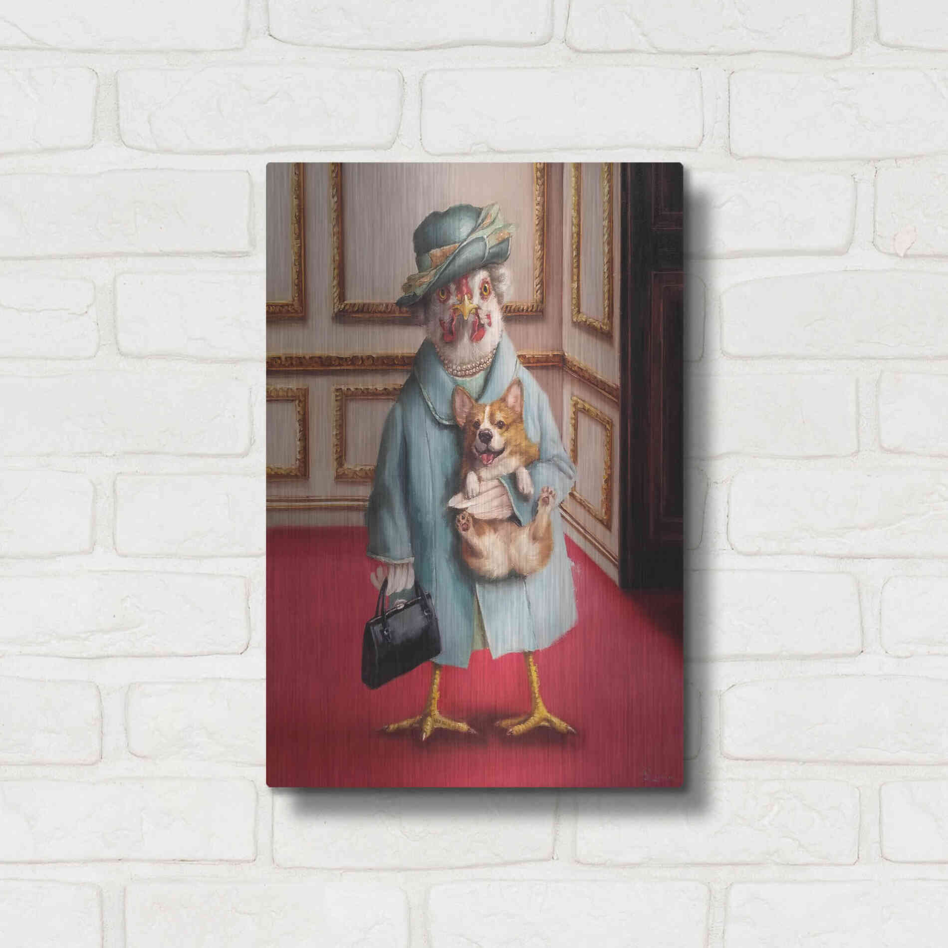 Luxe Metal Art 'Her Majesty' by Lucia Heffernan, Metal Wall Art,12x16