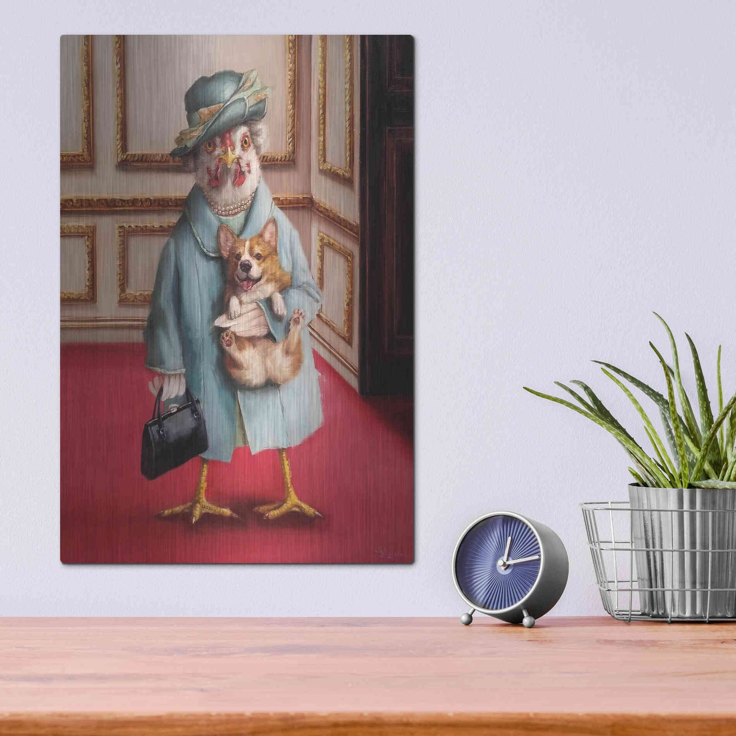 Luxe Metal Art 'Her Majesty' by Lucia Heffernan, Metal Wall Art,12x16