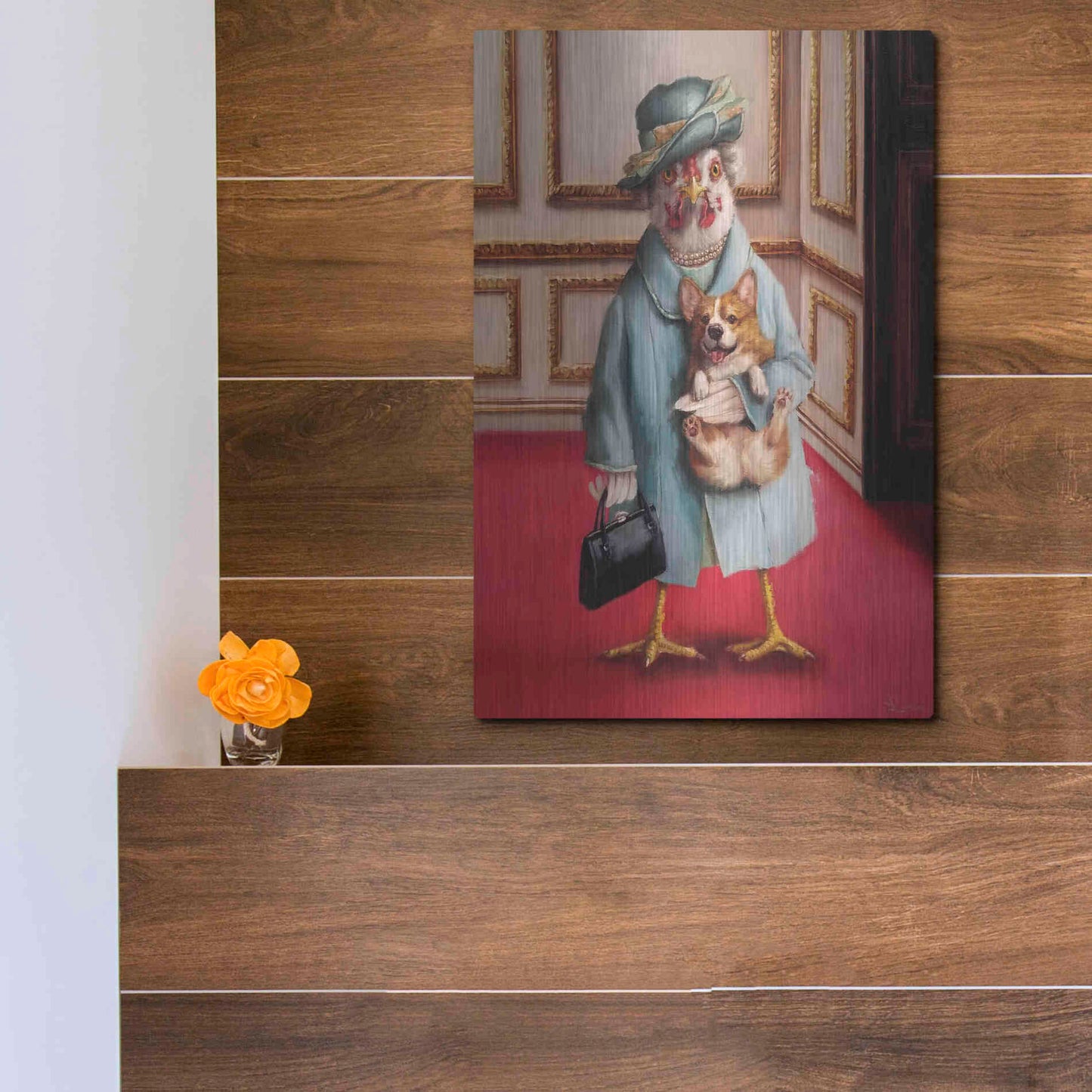 Luxe Metal Art 'Her Majesty' by Lucia Heffernan, Metal Wall Art,12x16