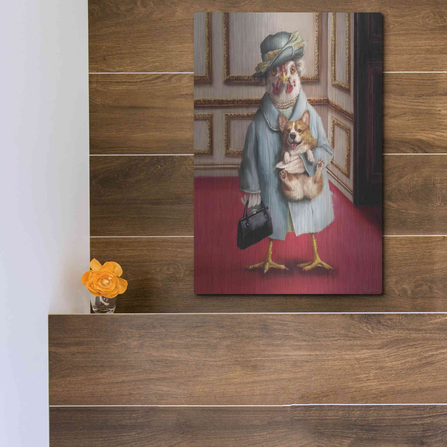 Luxe Metal Art 'Her Majesty' by Lucia Heffernan, Metal Wall Art,12x16