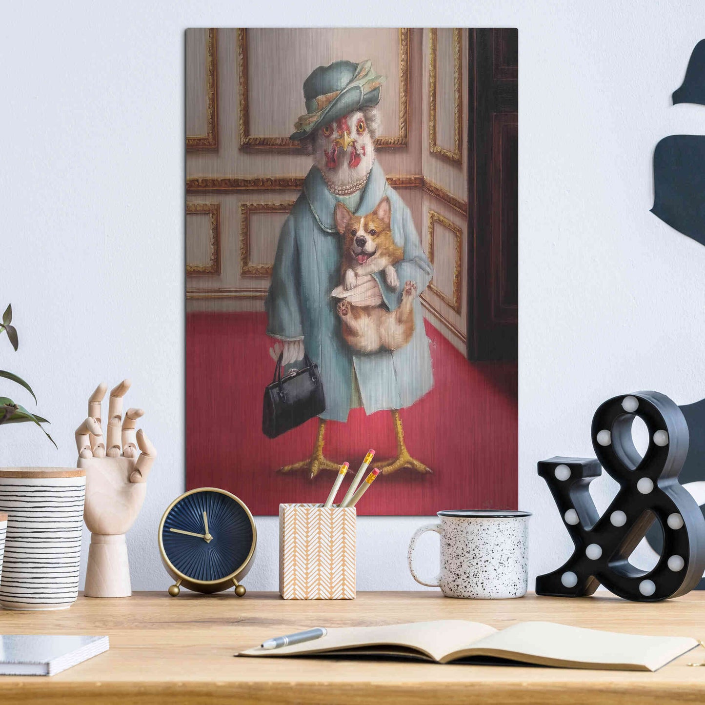 Luxe Metal Art 'Her Majesty' by Lucia Heffernan, Metal Wall Art,12x16