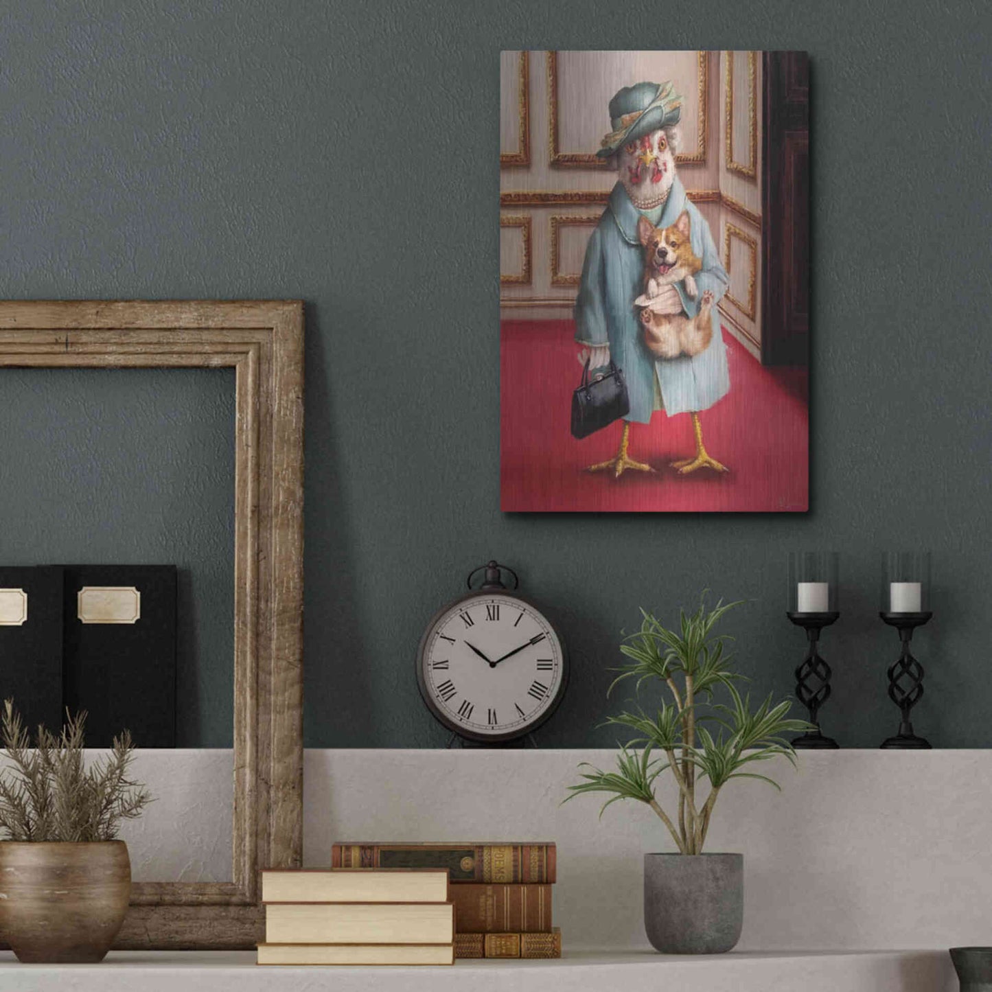 Luxe Metal Art 'Her Majesty' by Lucia Heffernan, Metal Wall Art,12x16