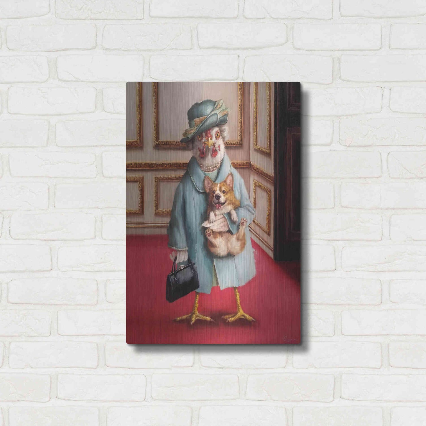 Luxe Metal Art 'Her Majesty' by Lucia Heffernan, Metal Wall Art,16x24