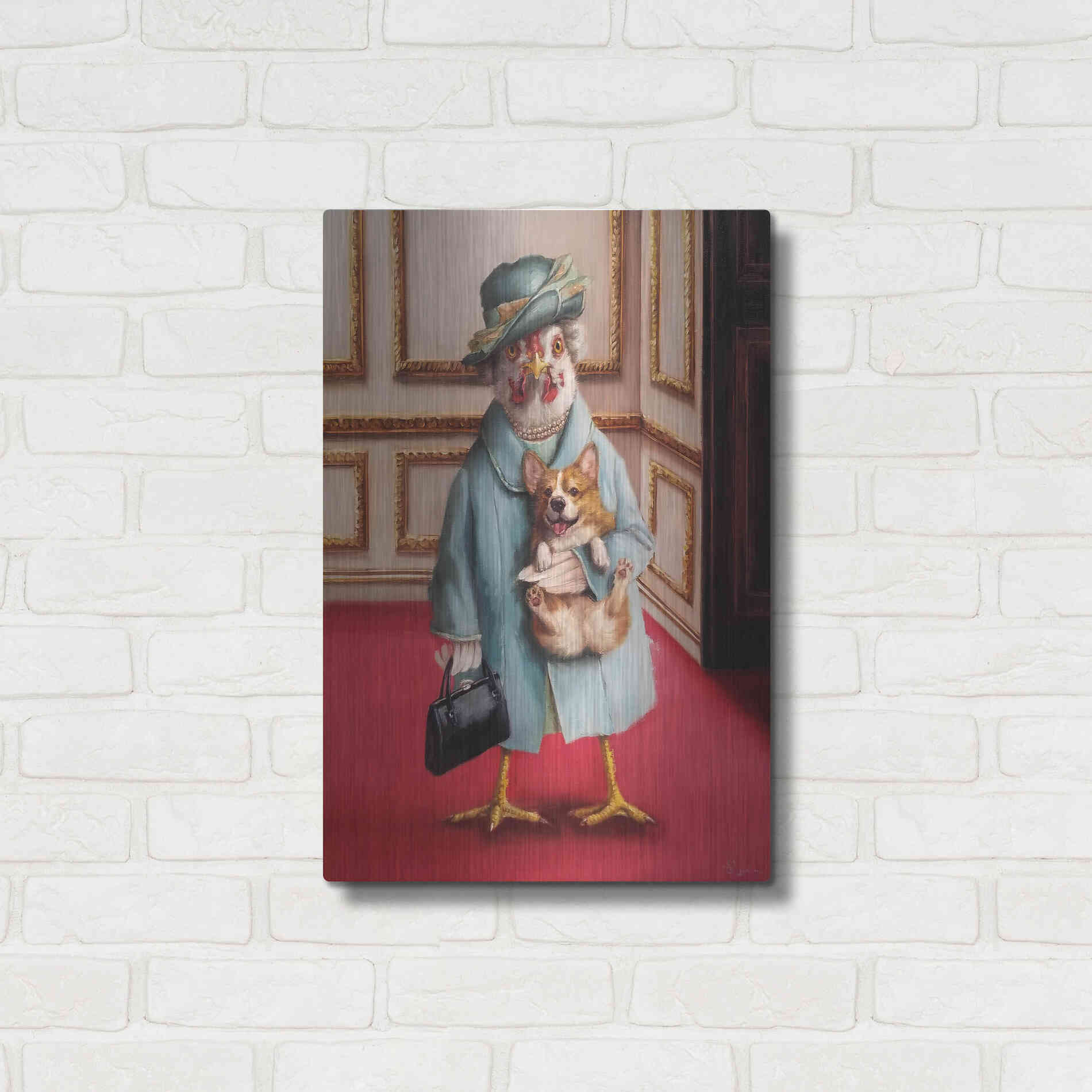 Luxe Metal Art 'Her Majesty' by Lucia Heffernan, Metal Wall Art,16x24