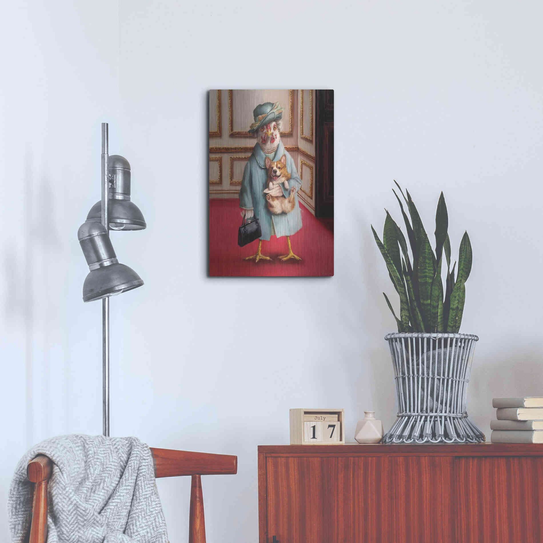 Luxe Metal Art 'Her Majesty' by Lucia Heffernan, Metal Wall Art,16x24