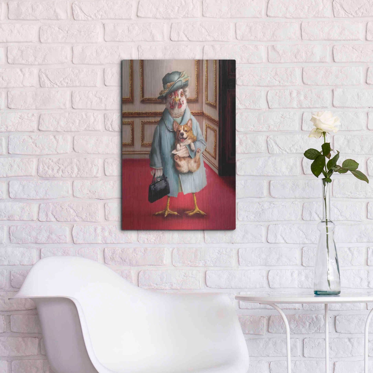 Luxe Metal Art 'Her Majesty' by Lucia Heffernan, Metal Wall Art,16x24