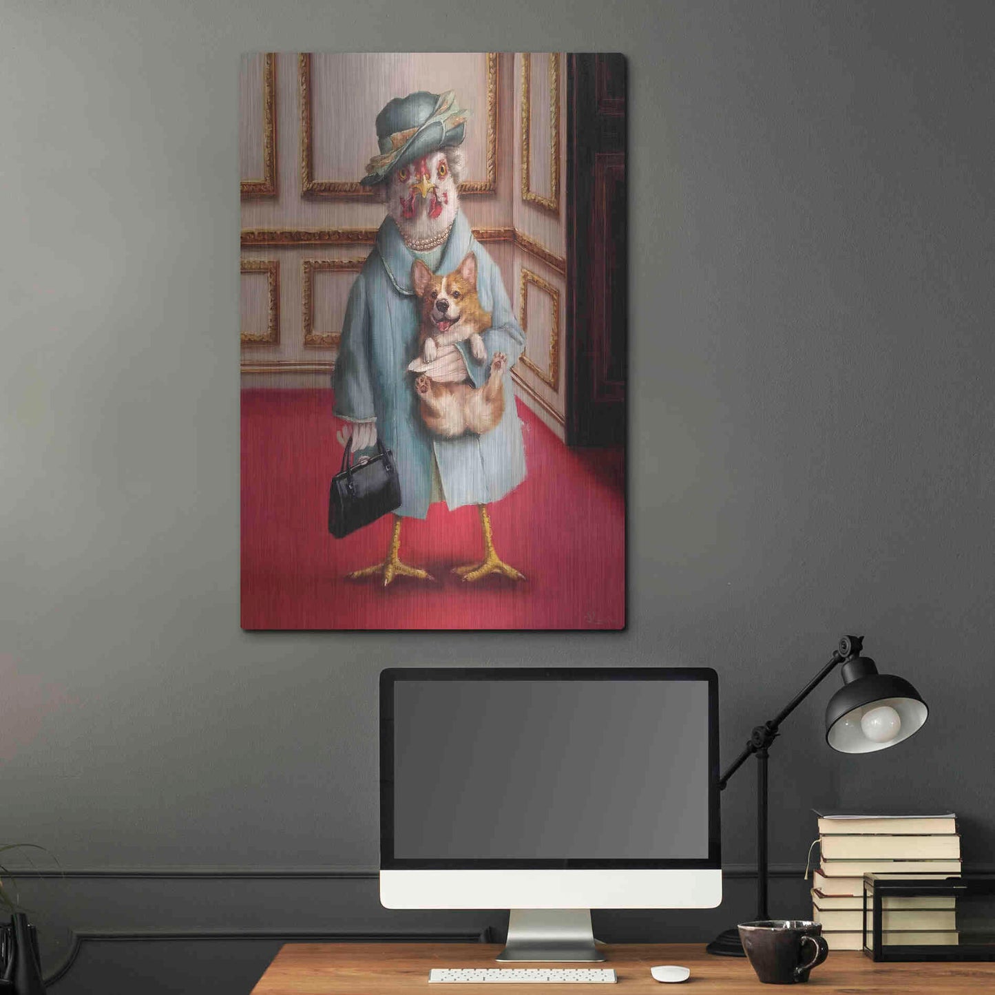 Luxe Metal Art 'Her Majesty' by Lucia Heffernan, Metal Wall Art,24x36