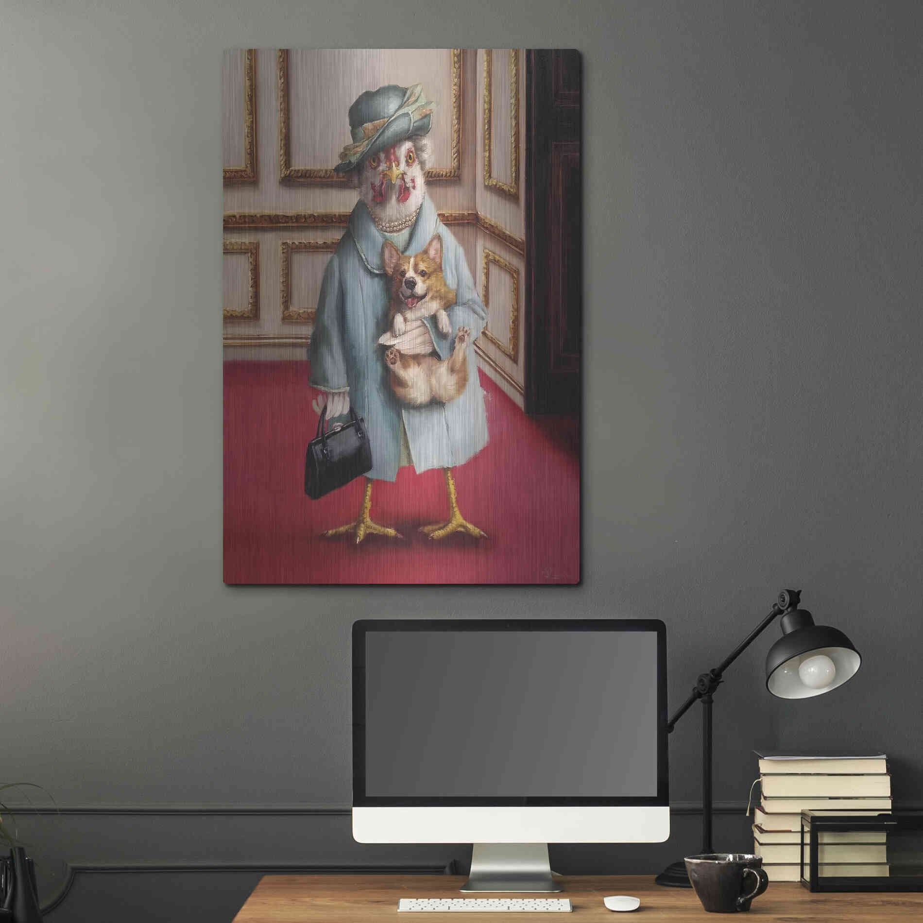 Luxe Metal Art 'Her Majesty' by Lucia Heffernan, Metal Wall Art,24x36
