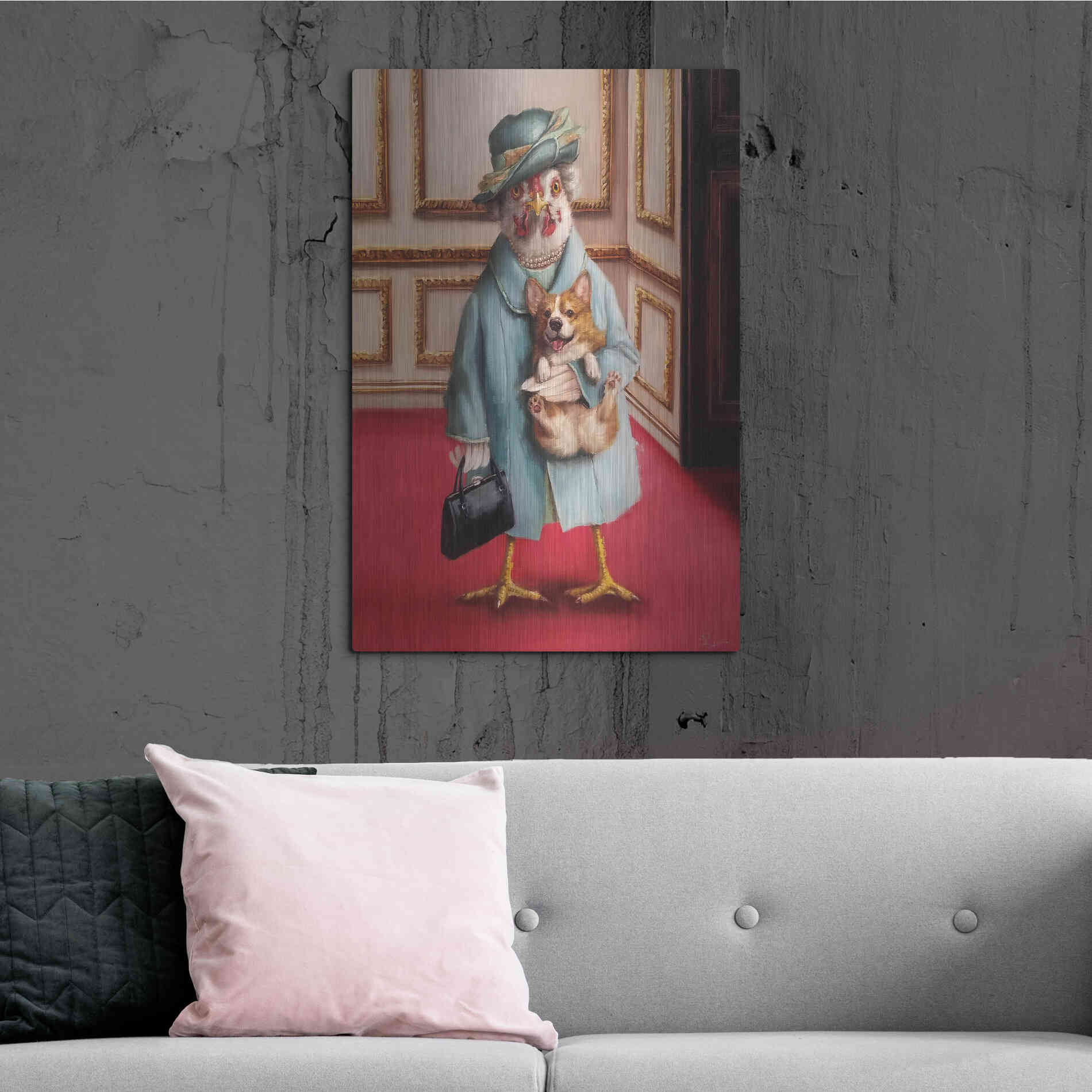 Luxe Metal Art 'Her Majesty' by Lucia Heffernan, Metal Wall Art,24x36