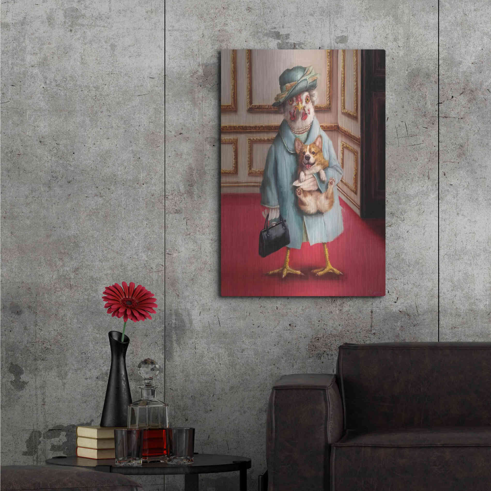 Luxe Metal Art 'Her Majesty' by Lucia Heffernan, Metal Wall Art,24x36