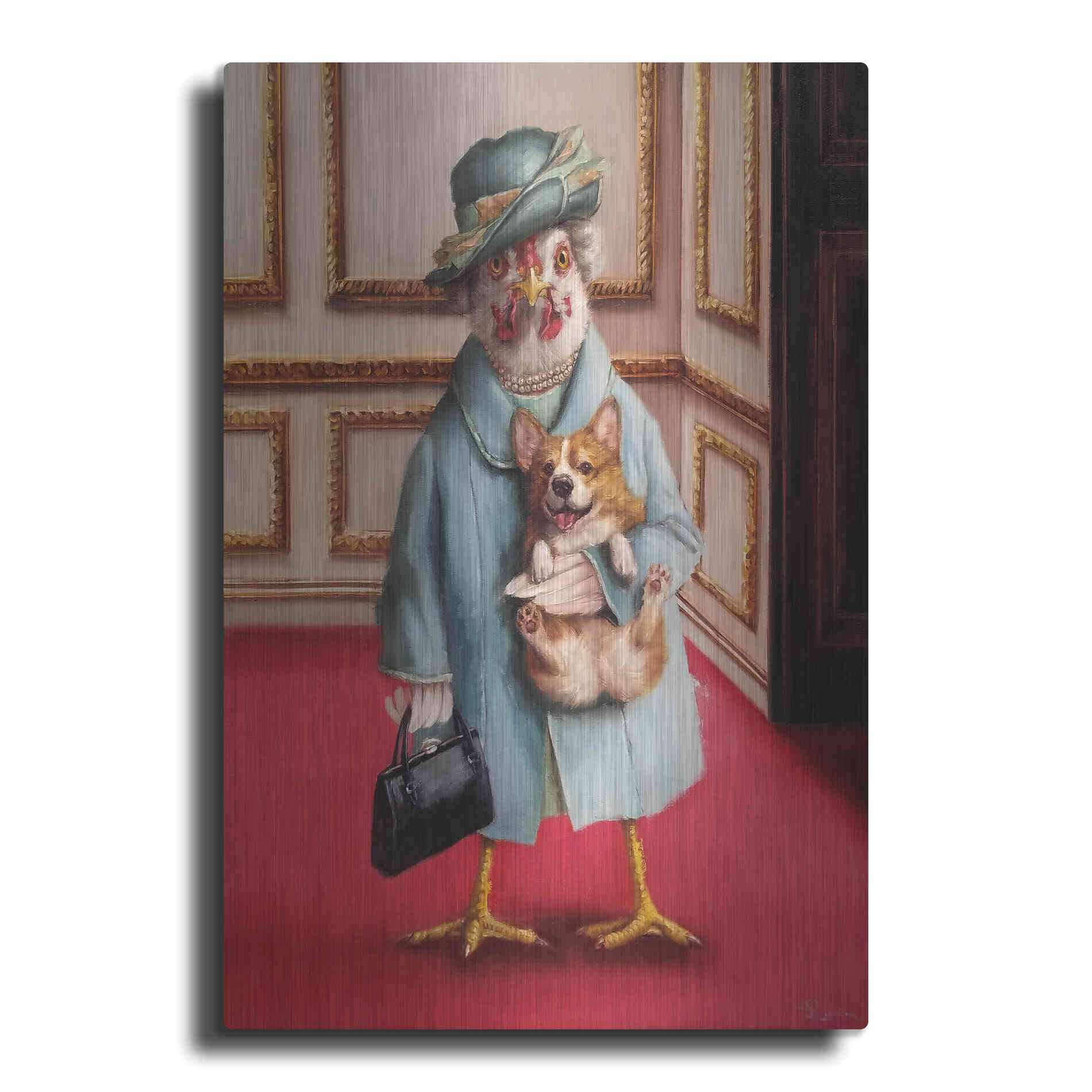 Luxe Metal Art 'Her Majesty' by Lucia Heffernan, Metal Wall Art