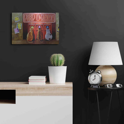 Luxe Metal Art 'Peepshow' by Lucia Heffernan, Metal Wall Art,24x16