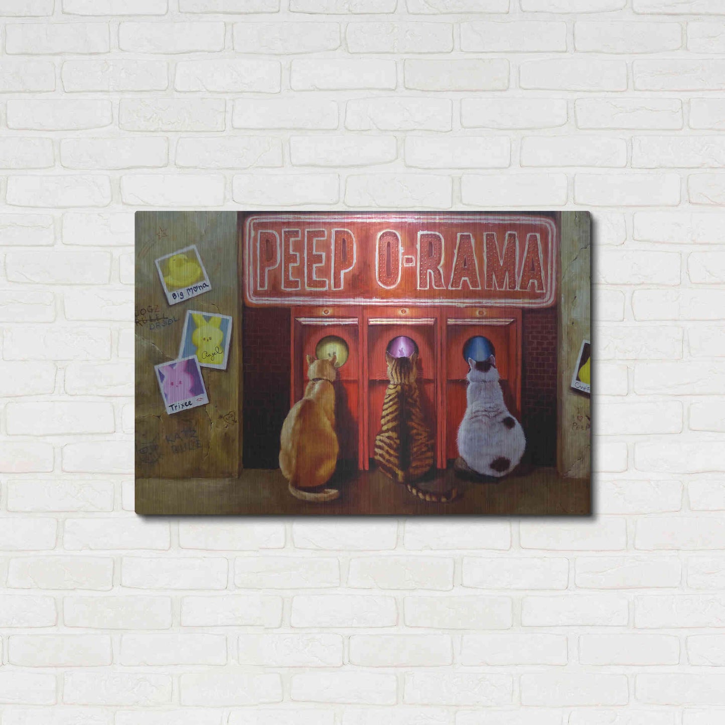 Luxe Metal Art 'Peepshow' by Lucia Heffernan, Metal Wall Art,36x24