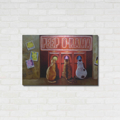 Luxe Metal Art 'Peepshow' by Lucia Heffernan, Metal Wall Art,36x24