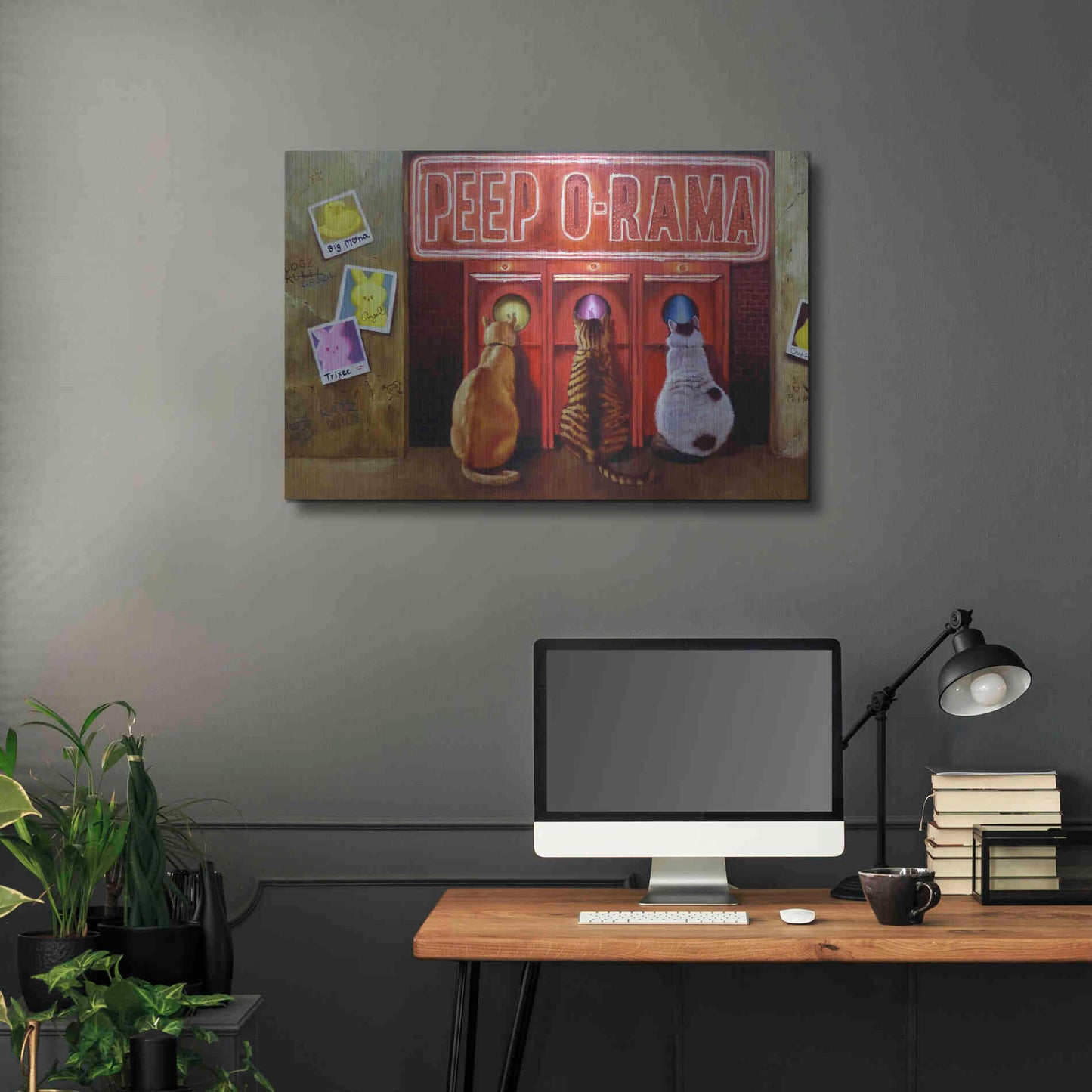 Luxe Metal Art 'Peepshow' by Lucia Heffernan, Metal Wall Art,36x24