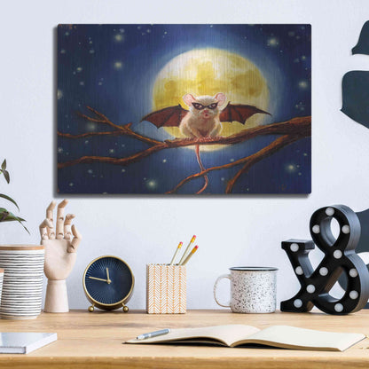 Luxe Metal Art 'Fledemaus' by Lucia Heffernan, Metal Wall Art,16x12