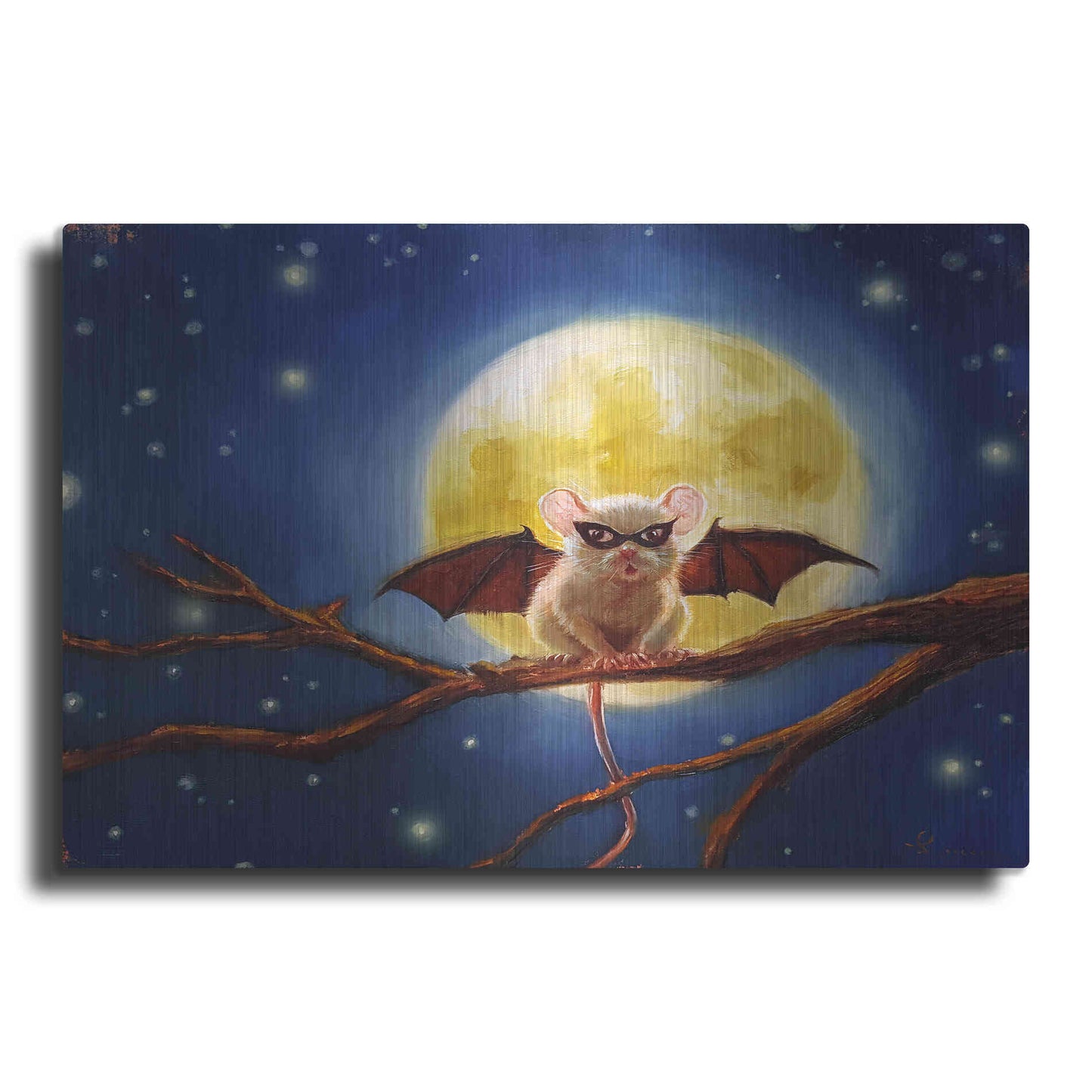 Luxe Metal Art 'Fledemaus' by Lucia Heffernan, Metal Wall Art