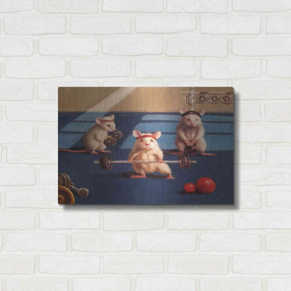Luxe Metal Art 'Gym Rats' by Lucia Heffernan, Metal Wall Art,24x16