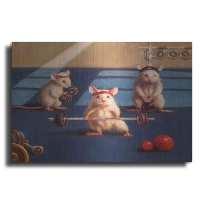 Luxe Metal Art 'Gym Rats' by Lucia Heffernan, Metal Wall Art