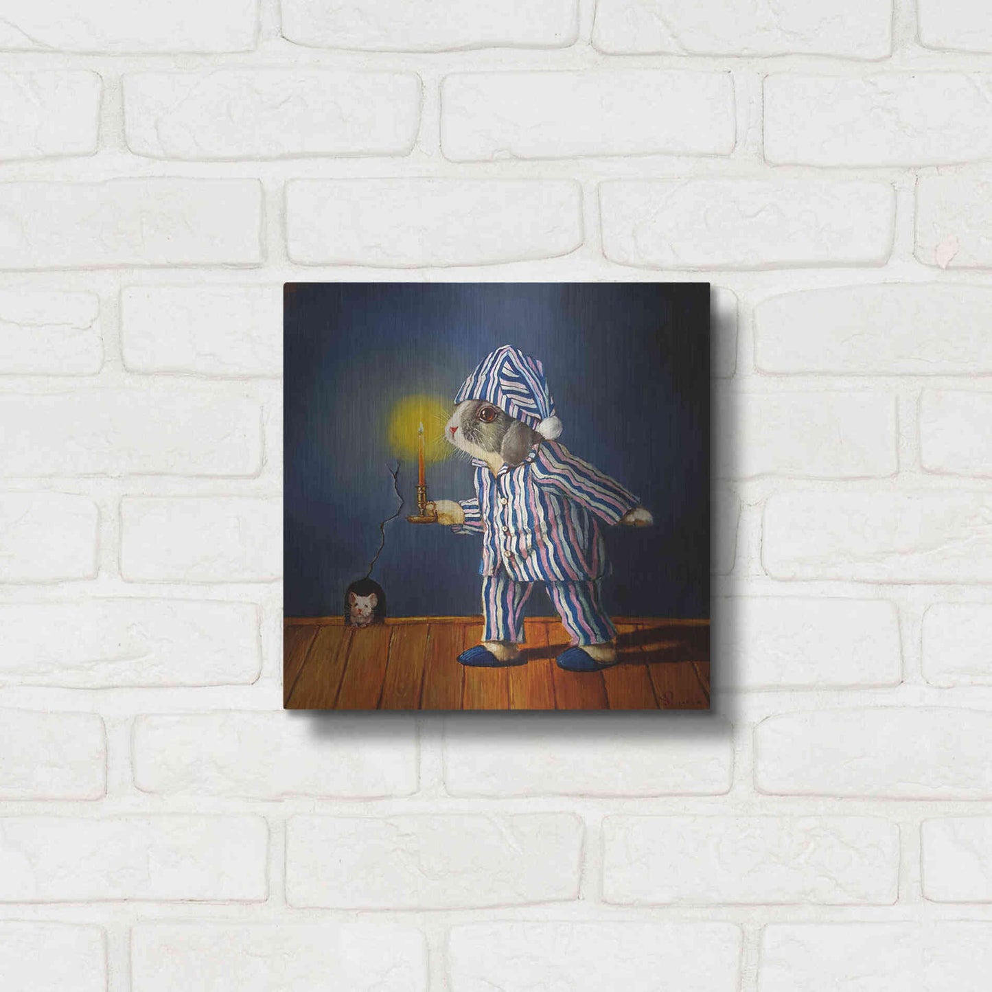 Luxe Metal Art 'The Night Before Xmas' by Lucia Heffernan, Metal Wall Art,12x12