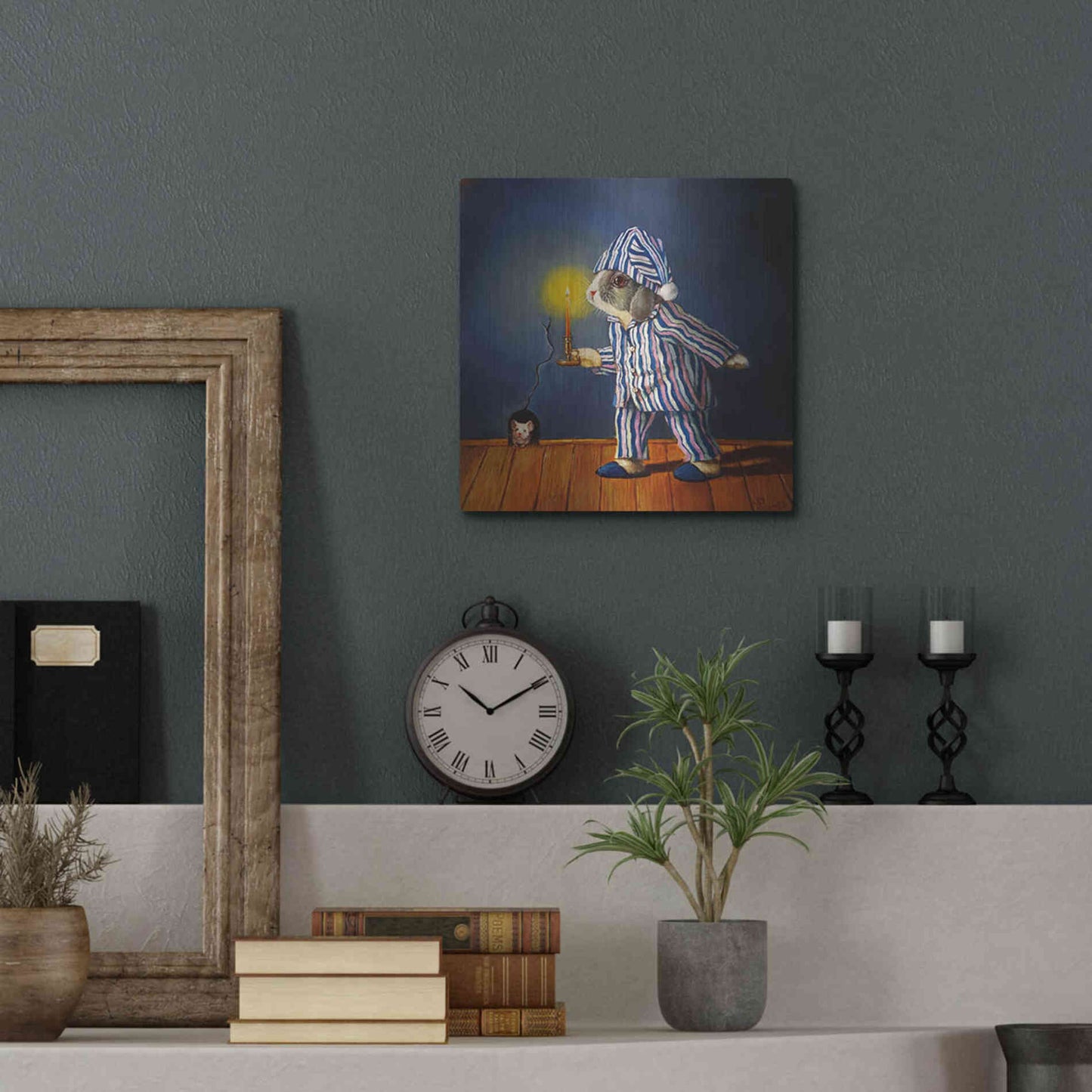 Luxe Metal Art 'The Night Before Xmas' by Lucia Heffernan, Metal Wall Art,12x12