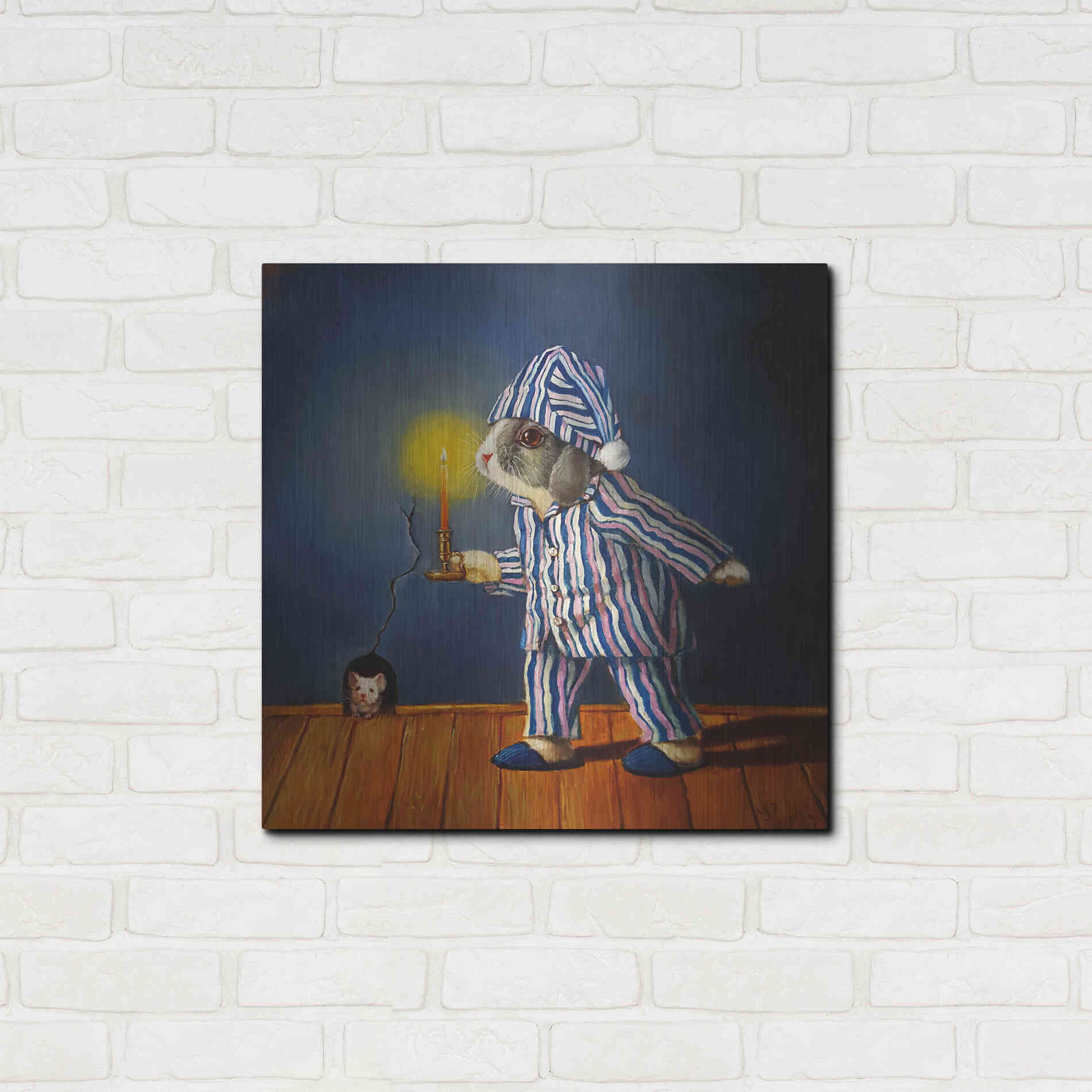 Luxe Metal Art 'The Night Before Xmas' by Lucia Heffernan, Metal Wall Art,24x24