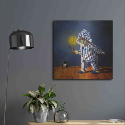 Luxe Metal Art 'The Night Before Xmas' by Lucia Heffernan, Metal Wall Art,24x24