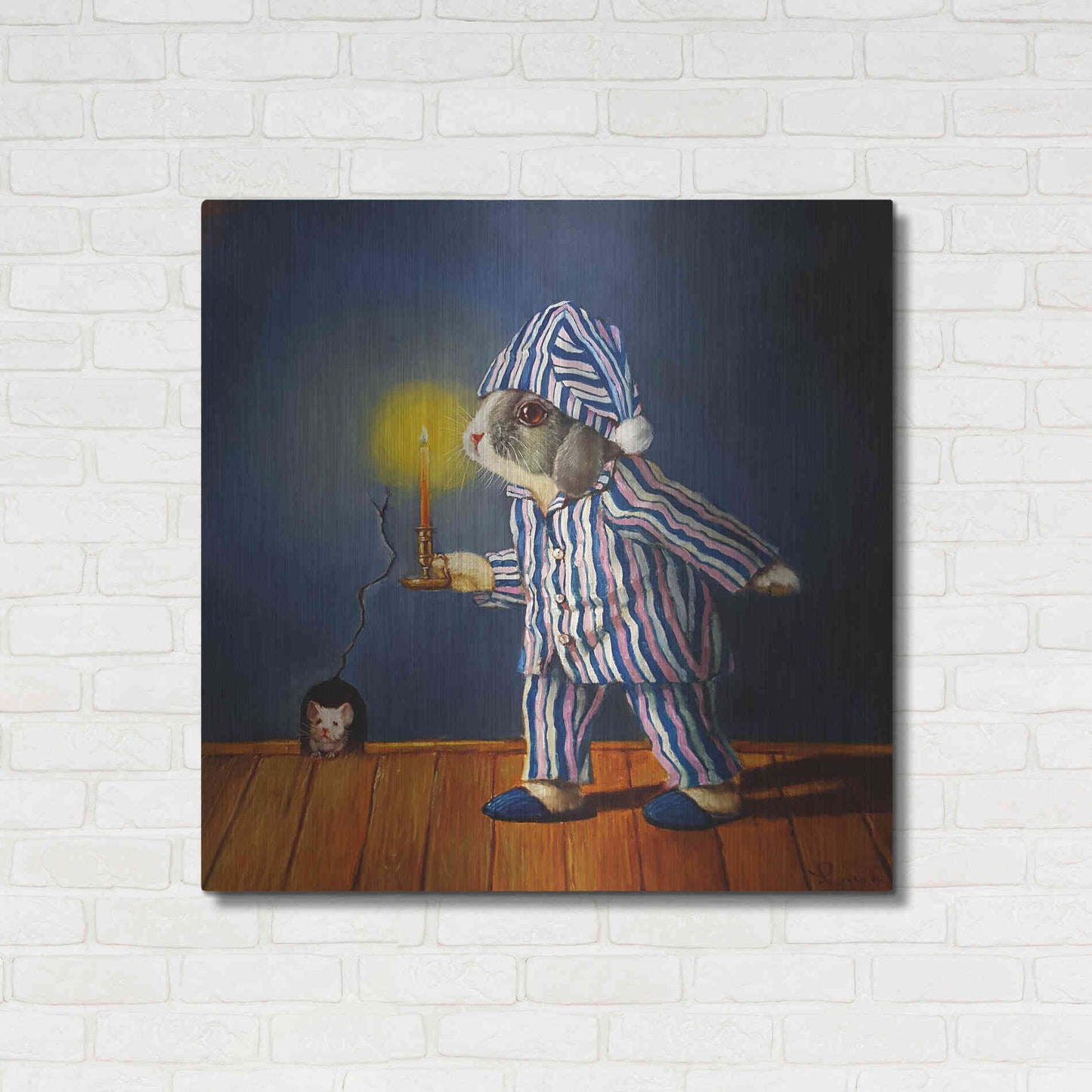 Luxe Metal Art 'The Night Before Xmas' by Lucia Heffernan, Metal Wall Art,36x36