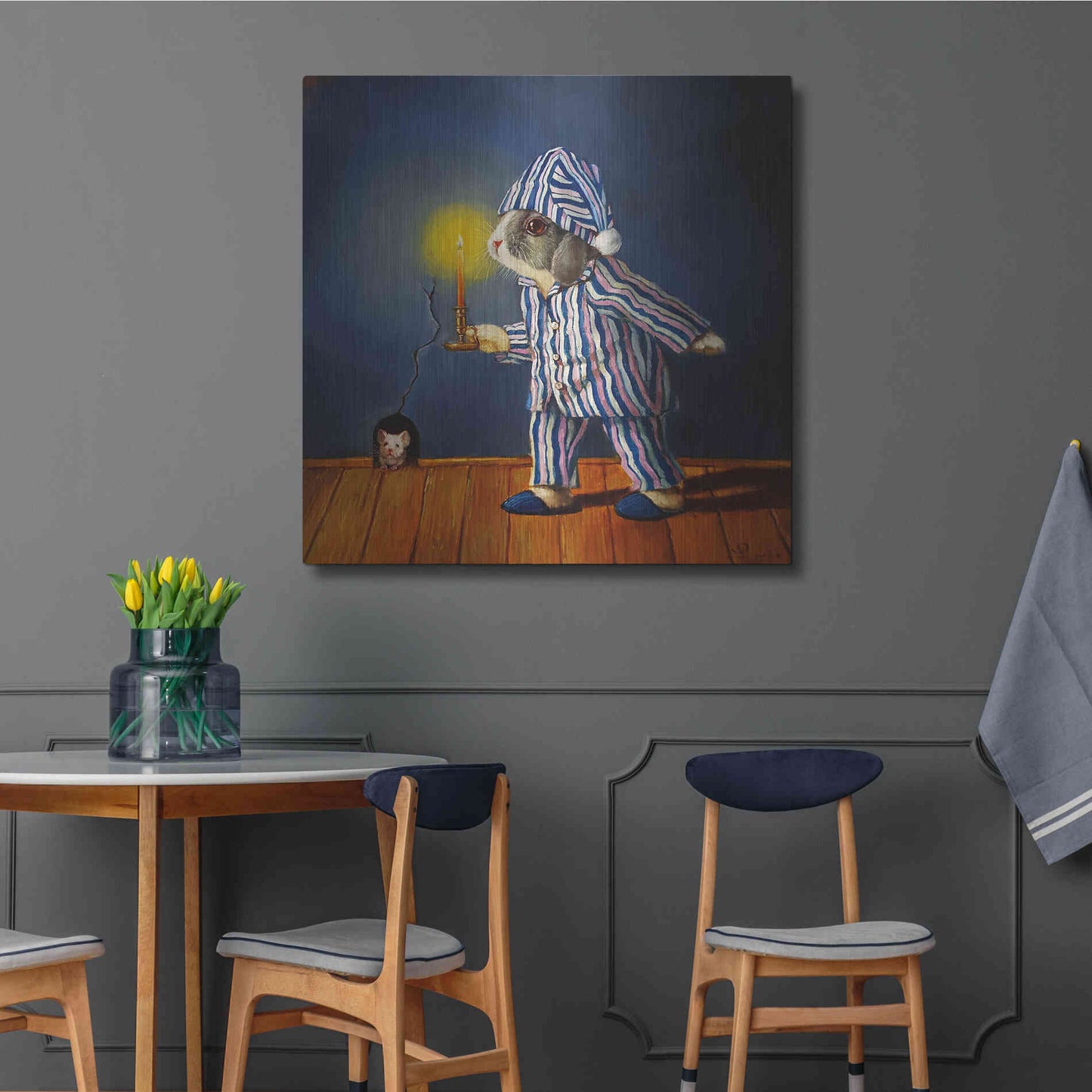 Luxe Metal Art 'The Night Before Xmas' by Lucia Heffernan, Metal Wall Art,36x36