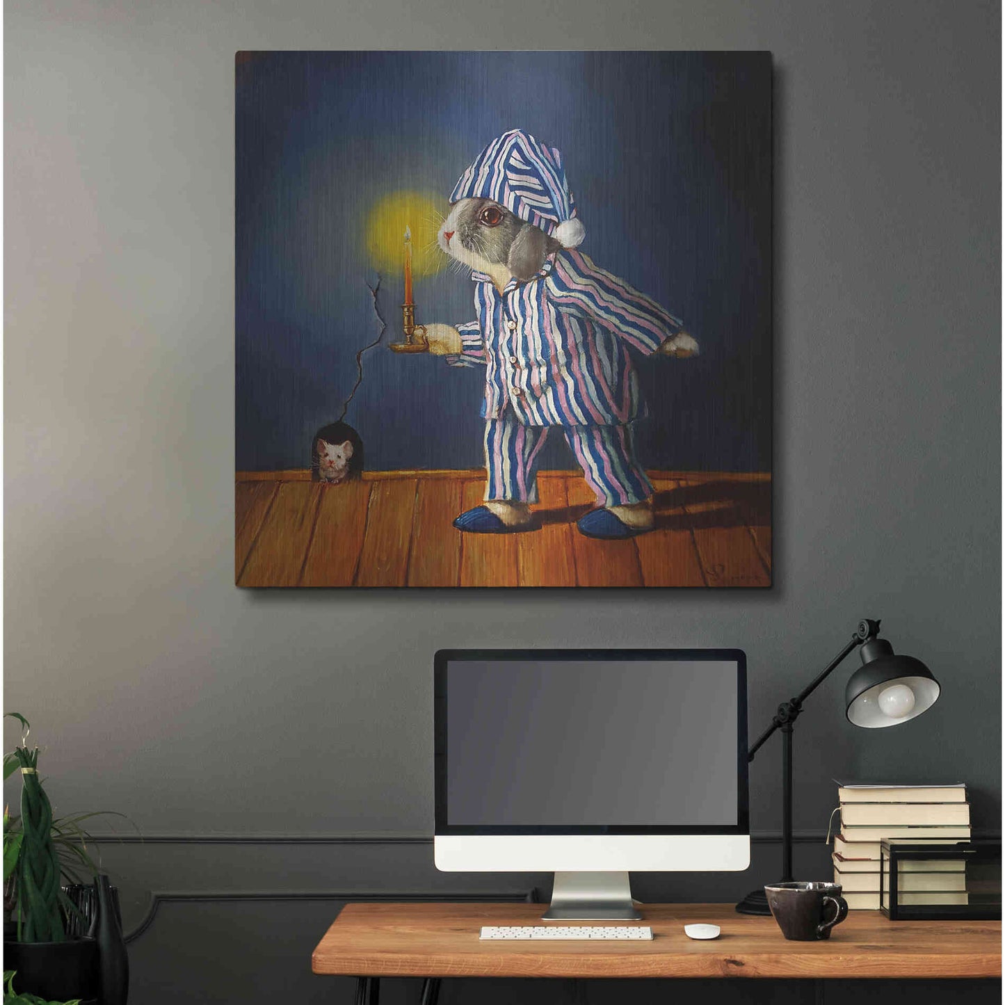 Luxe Metal Art 'The Night Before Xmas' by Lucia Heffernan, Metal Wall Art,36x36