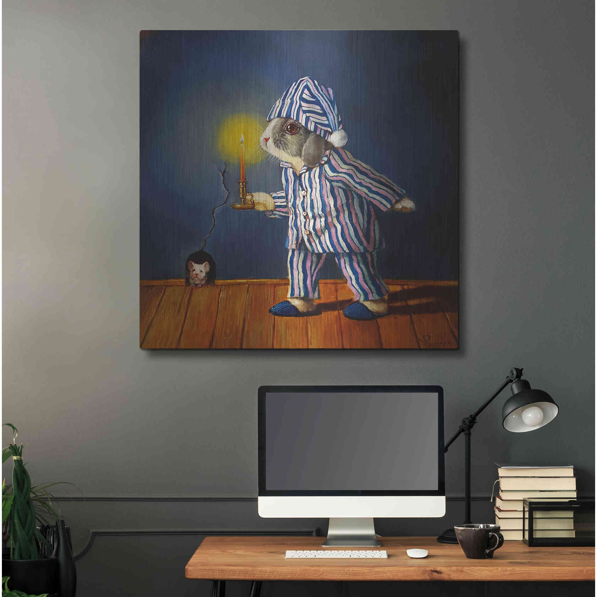 Luxe Metal Art 'The Night Before Xmas' by Lucia Heffernan, Metal Wall Art,36x36