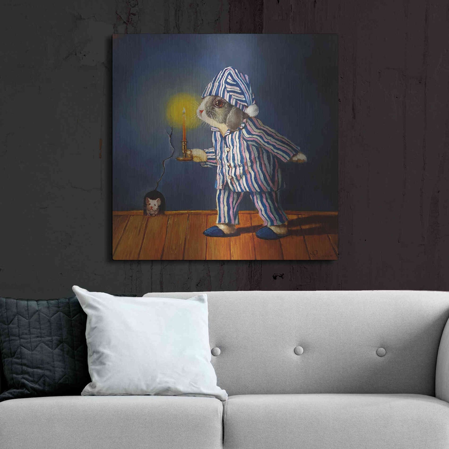 Luxe Metal Art 'The Night Before Xmas' by Lucia Heffernan, Metal Wall Art,36x36