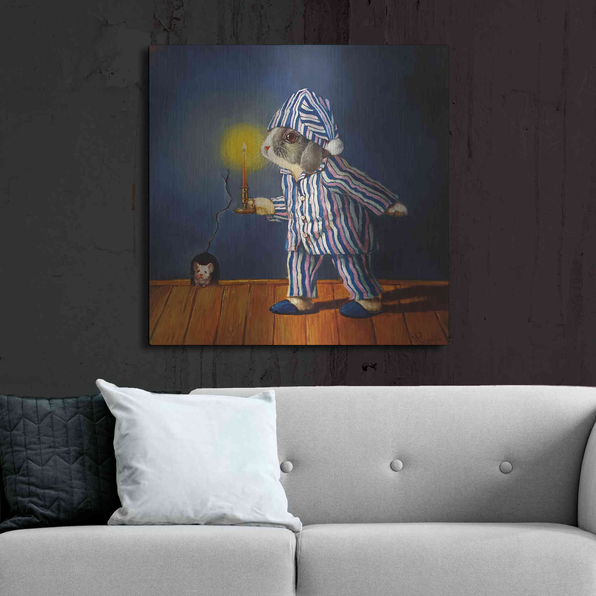 Luxe Metal Art 'The Night Before Xmas' by Lucia Heffernan, Metal Wall Art,36x36