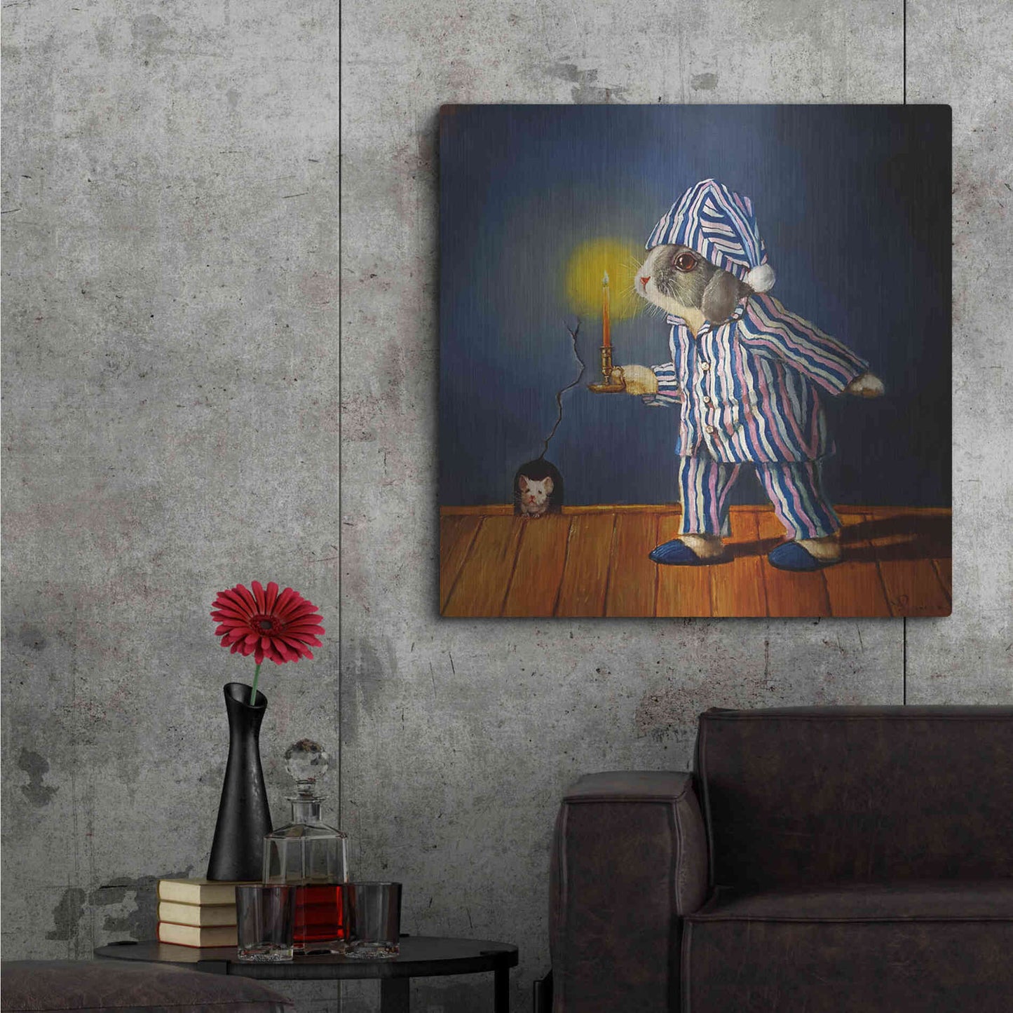 Luxe Metal Art 'The Night Before Xmas' by Lucia Heffernan, Metal Wall Art,36x36