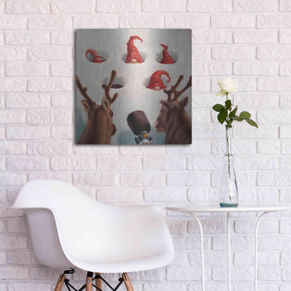 Luxe Metal Art 'Whack-An-Elf' by Lucia Heffernan, Metal Wall Art,24x24