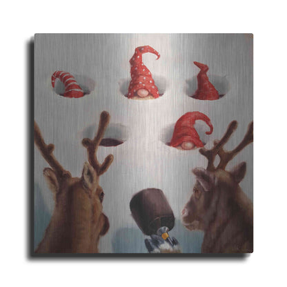 Luxe Metal Art 'Whack-An-Elf' by Lucia Heffernan, Metal Wall Art