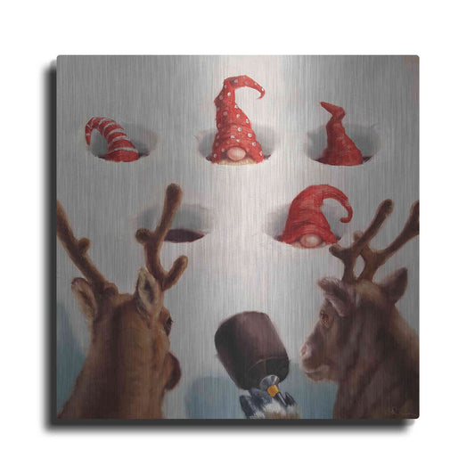 Luxe Metal Art 'Whack-An-Elf' by Lucia Heffernan, Metal Wall Art