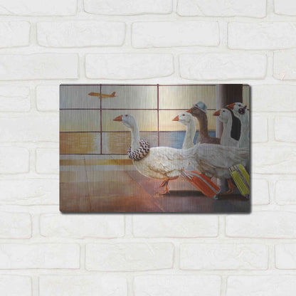 Luxe Metal Art 'First Class Migration' by Lucia Heffernan, Metal Wall Art,16x12