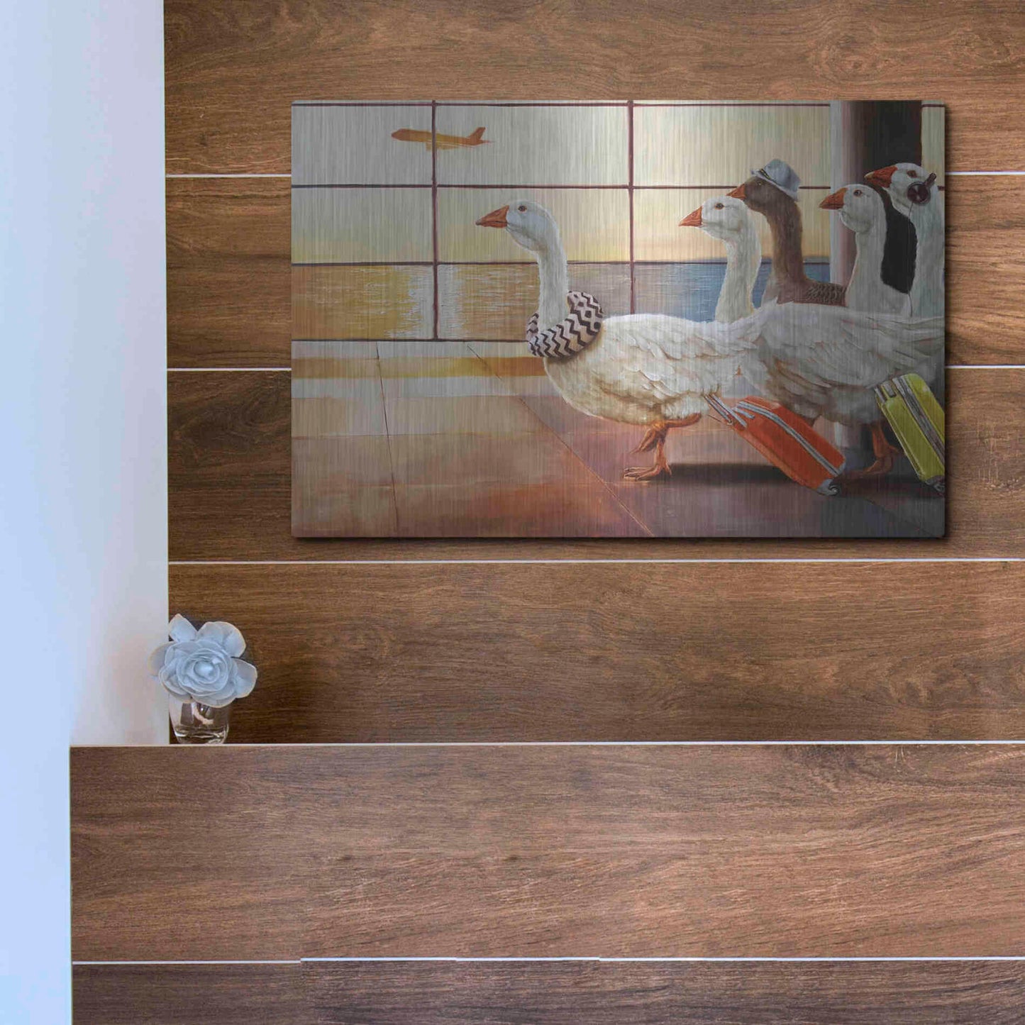 Luxe Metal Art 'First Class Migration' by Lucia Heffernan, Metal Wall Art,16x12